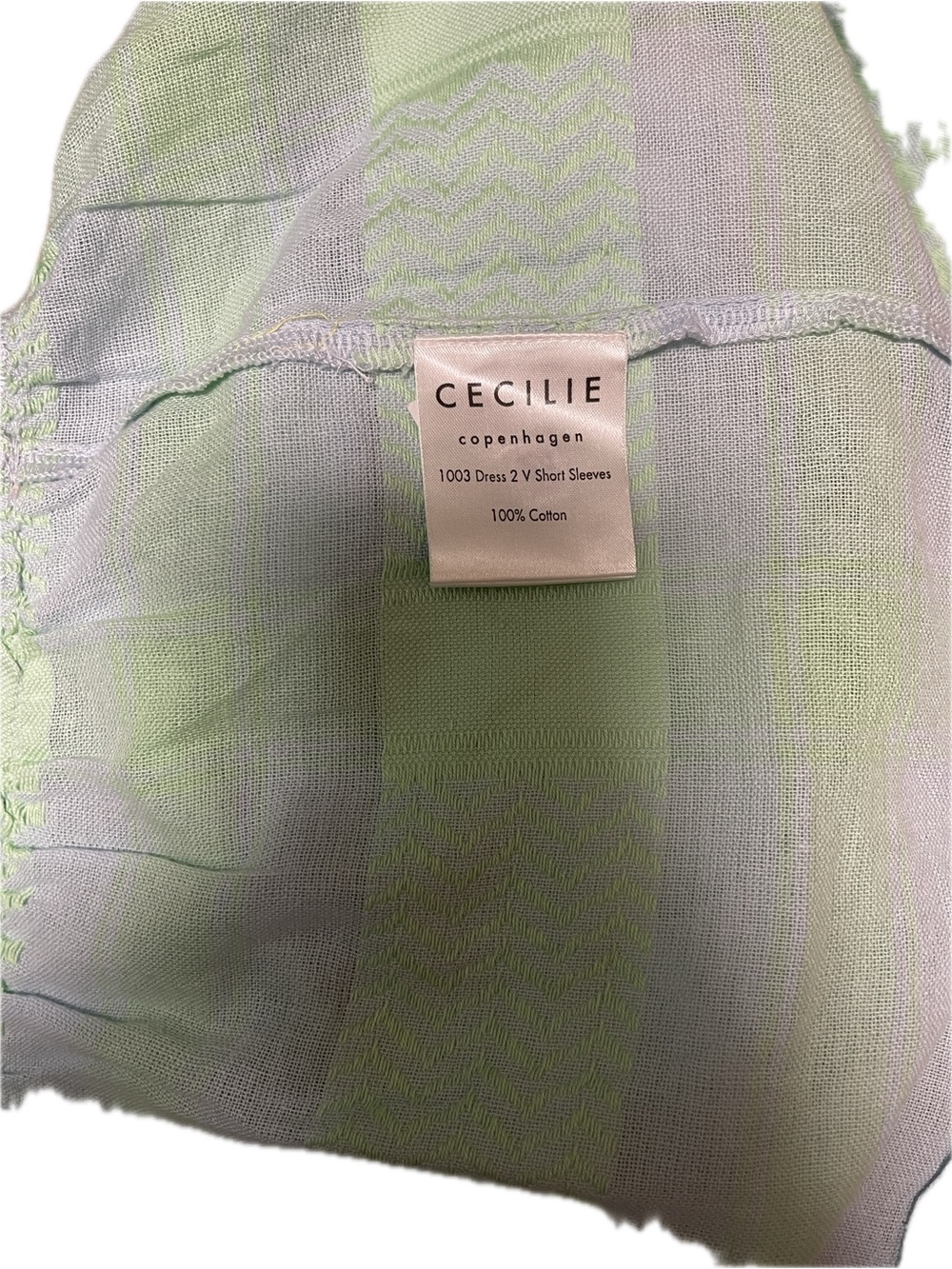Cecilie Copenhagen Light Mint V-Neck Tiered Mini Dress - Picture 7 of 9